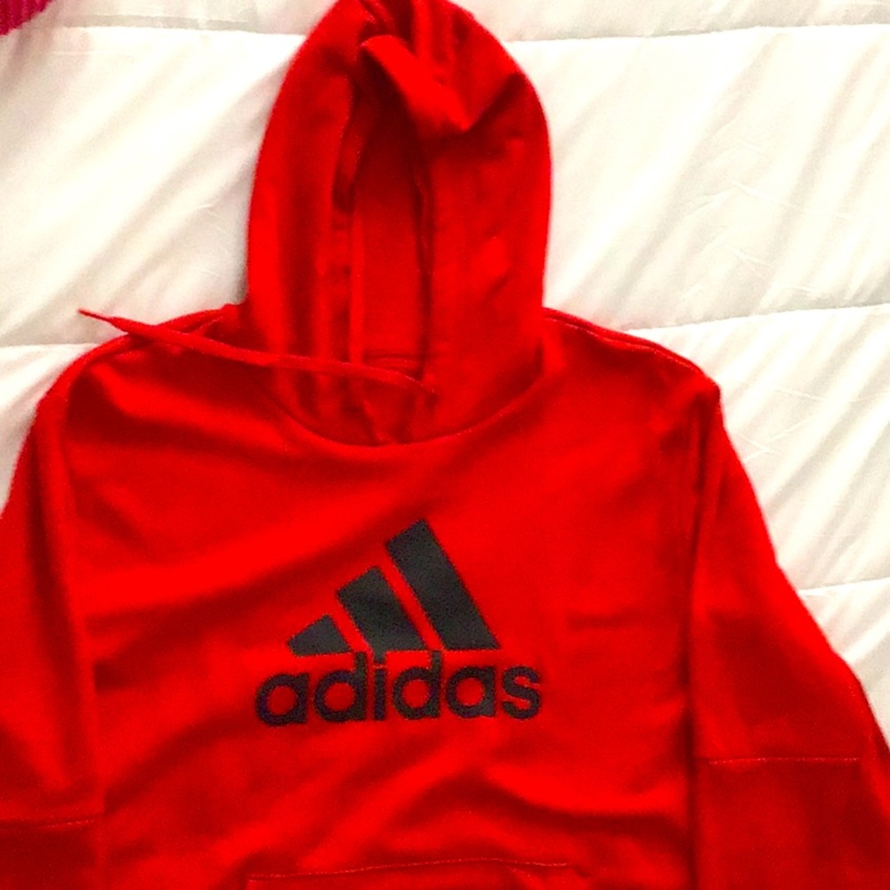 Adidas red hoodie